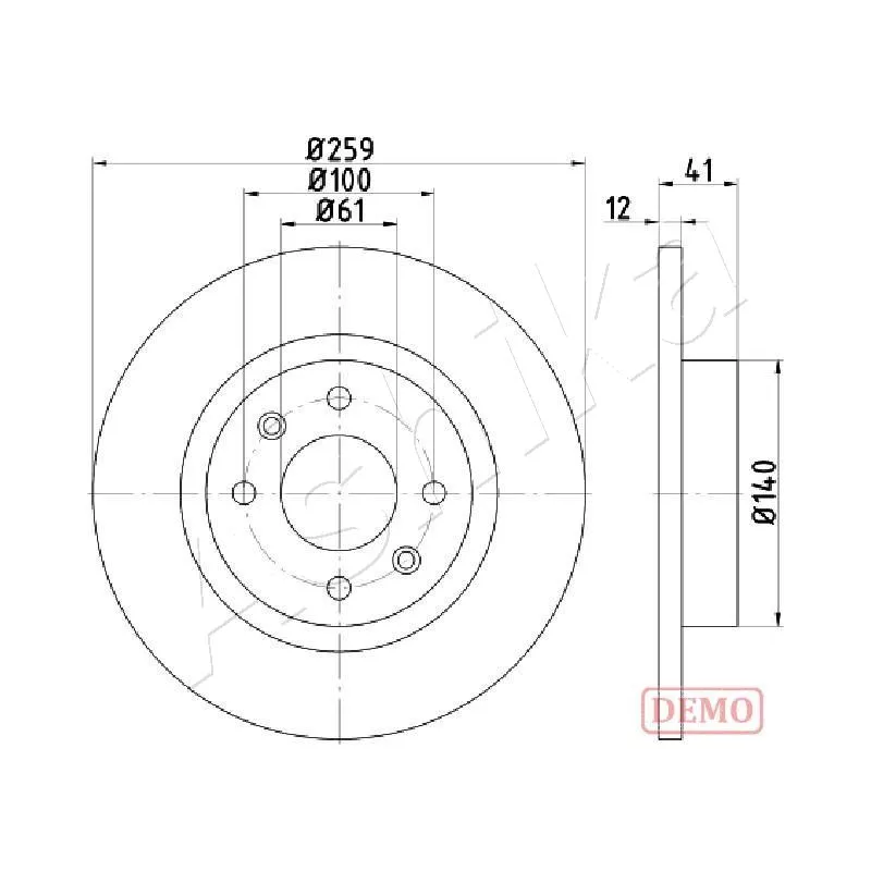Jeu de 2 disques de frein avant ASHIKA 60-00-0719C