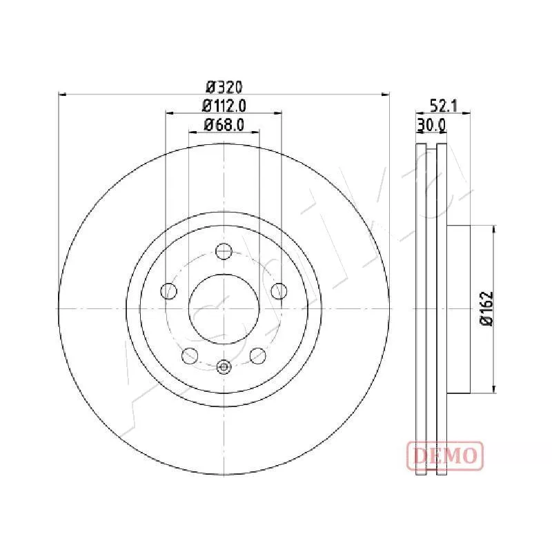 Jeu de 2 disques de frein avant ASHIKA 60-00-0919C