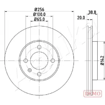 Jeu de 2 disques de frein avant ASHIKA 60-00-0935C