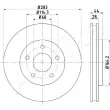 Jeu de 2 disques de frein avant ASHIKA 60-01-182C - Visuel 2