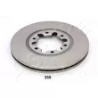 Jeu de 2 disques de frein avant ASHIKA 60-03-355 - Visuel 1