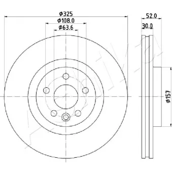 Jeu de 2 disques de frein avant ASHIKA 60-0L-L16