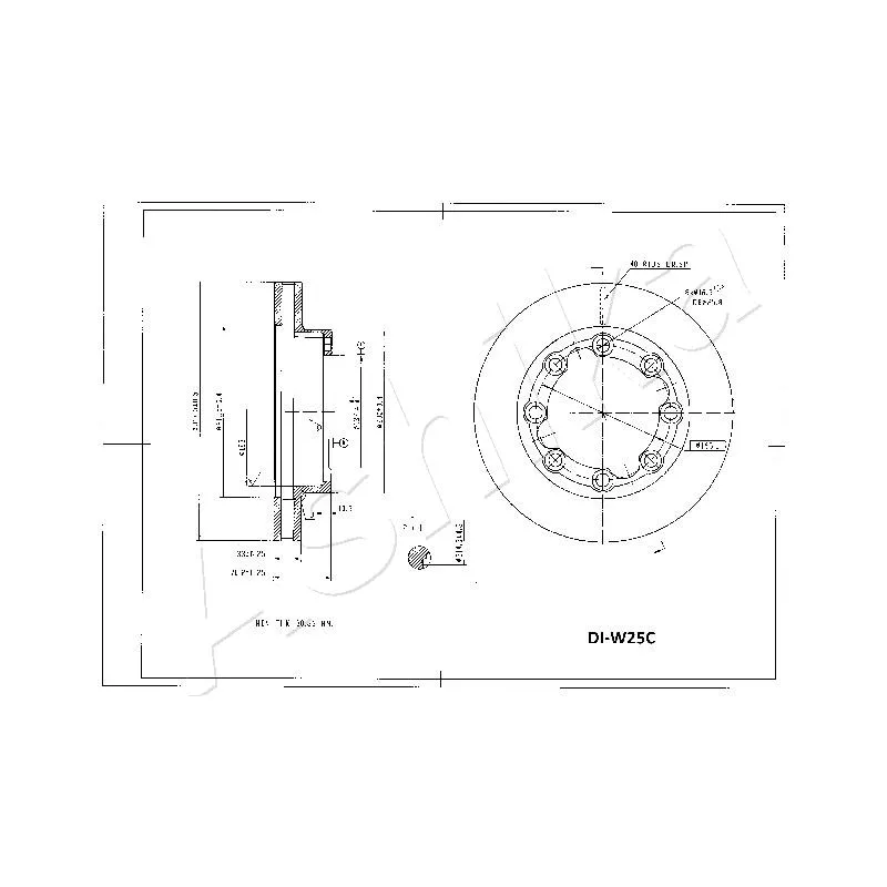 Jeu de 2 disques de frein avant ASHIKA 60-0W-W25C