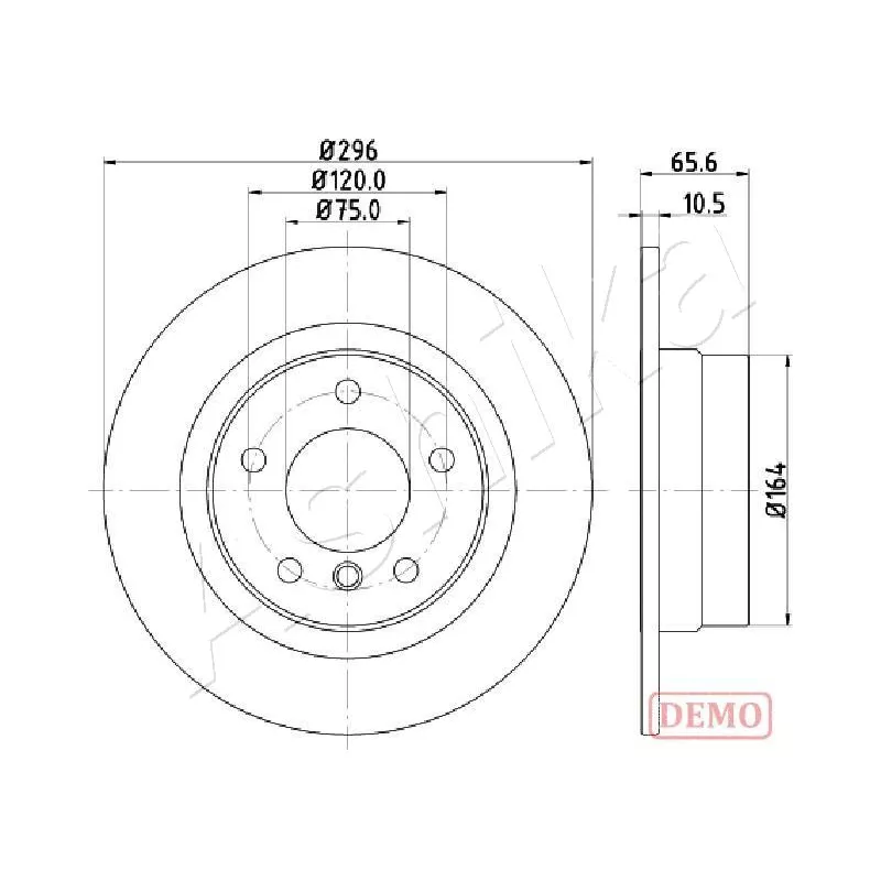 Jeu de 2 disques de frein arrière ASHIKA 61-00-0102C