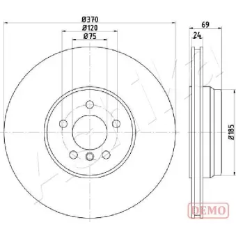 Jeu de 2 disques de frein arrière ASHIKA 61-00-0127C