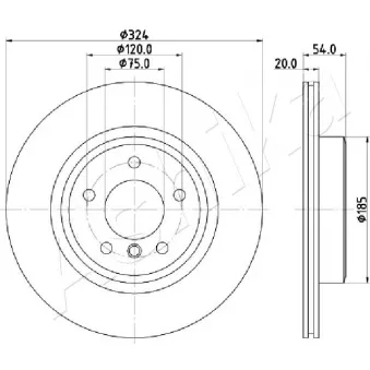 Jeu de 2 disques de frein arrière ASHIKA 61-00-0131