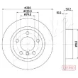 Jeu de 2 disques de frein arrière ASHIKA 61-00-0134C - Visuel 2