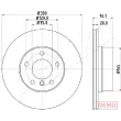 Jeu de 2 disques de frein arrière ASHIKA 61-00-0136C - Visuel 1