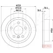 Jeu de 2 disques de frein arrière ASHIKA 61-00-0136C - Visuel 2