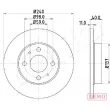 Jeu de 2 disques de frein arrière ASHIKA 61-00-0200C - Visuel 2