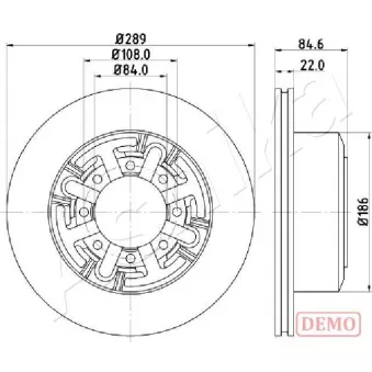 Jeu de 2 disques de frein arrière ASHIKA 61-00-0222C