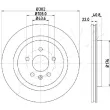 Jeu de 2 disques de frein arrière ASHIKA 61-00-0328 - Visuel 2