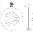 Jeu de 2 disques de frein arrière ASHIKA 61-00-0408C - Visuel 2