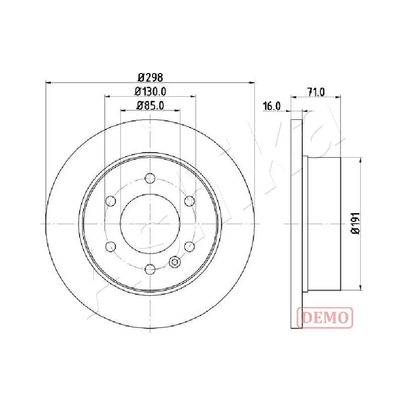 Jeu de 2 disques de frein arrière ASHIKA 61-00-0527C