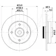 Jeu de 2 disques de frein arrière ASHIKA 61-00-0618 - Visuel 2