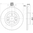 Jeu de 2 disques de frein arrière ASHIKA 61-00-0619 - Visuel 2