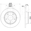 Jeu de 2 disques de frein arrière ASHIKA 61-00-0932 - Visuel 2