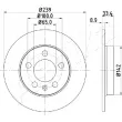 Jeu de 2 disques de frein arrière ASHIKA 61-00-0933 - Visuel 2