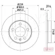Jeu de 2 disques de frein arrière ASHIKA 61-00-0933C - Visuel 3