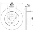Jeu de 2 disques de frein arrière ASHIKA 61-02-256C - Visuel 2