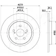 Jeu de 2 disques de frein arrière ASHIKA 61-02-275C - Visuel 2