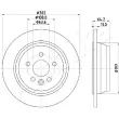 Jeu de 2 disques de frein arrière ASHIKA 61-0L-L11 - Visuel 2