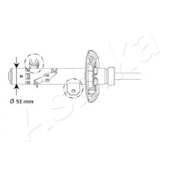 Amortisseur avant droit ASHIKA MA-01130