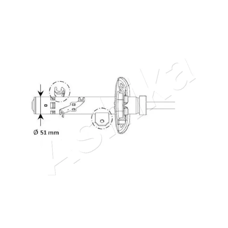 Amortisseur avant droit ASHIKA MA-01130