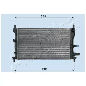 Radiateur, refroidissement du moteur ASHIKA RDA053060