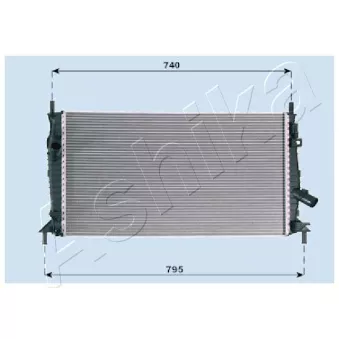 Radiateur, refroidissement du moteur ASHIKA RDA053081
