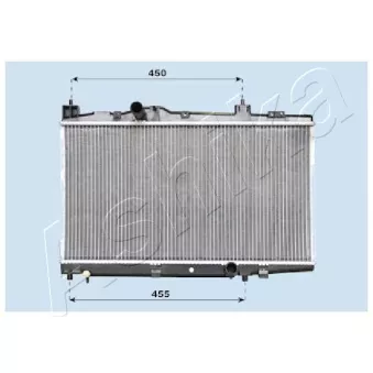 Radiateur, refroidissement du moteur ASHIKA RDA153009