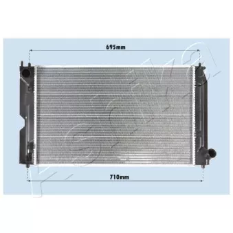 Radiateur, refroidissement du moteur ASHIKA RDA153111