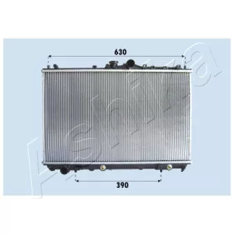 Radiateur, refroidissement du moteur ASHIKA RDA163026