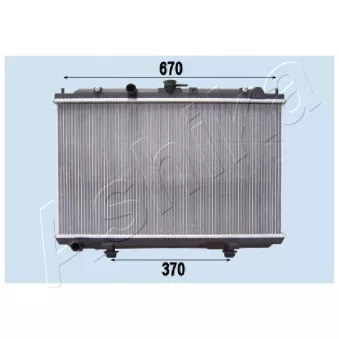 Radiateur, refroidissement du moteur ASHIKA RDA213042