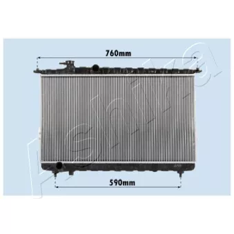 Radiateur, refroidissement du moteur ASHIKA RDA283095