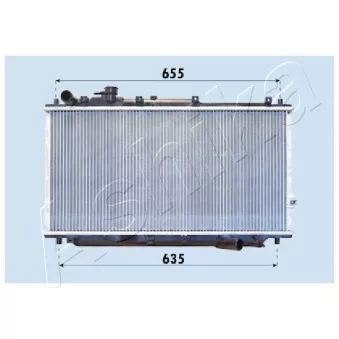 Radiateur, refroidissement du moteur ASHIKA RDA333019