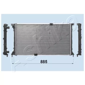 Radiateur, refroidissement du moteur ASHIKA RDC092032