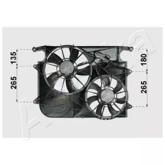 Ventilateur, refroidissement du moteur ASHIKA VNT312011