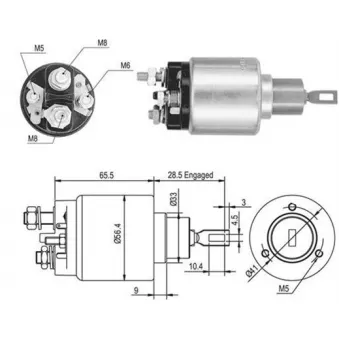 Solénoïde, démarreur MAGNETI MARELLI 940113050048