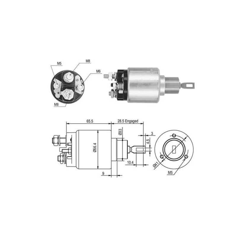Solénoïde, démarreur MAGNETI MARELLI 940113050048