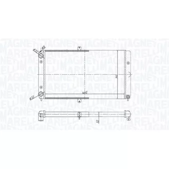Radiateur, refroidissement du moteur MAGNETI MARELLI 350213180700
