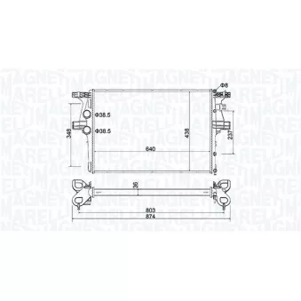 Radiateur, refroidissement du moteur MAGNETI MARELLI 350213204600