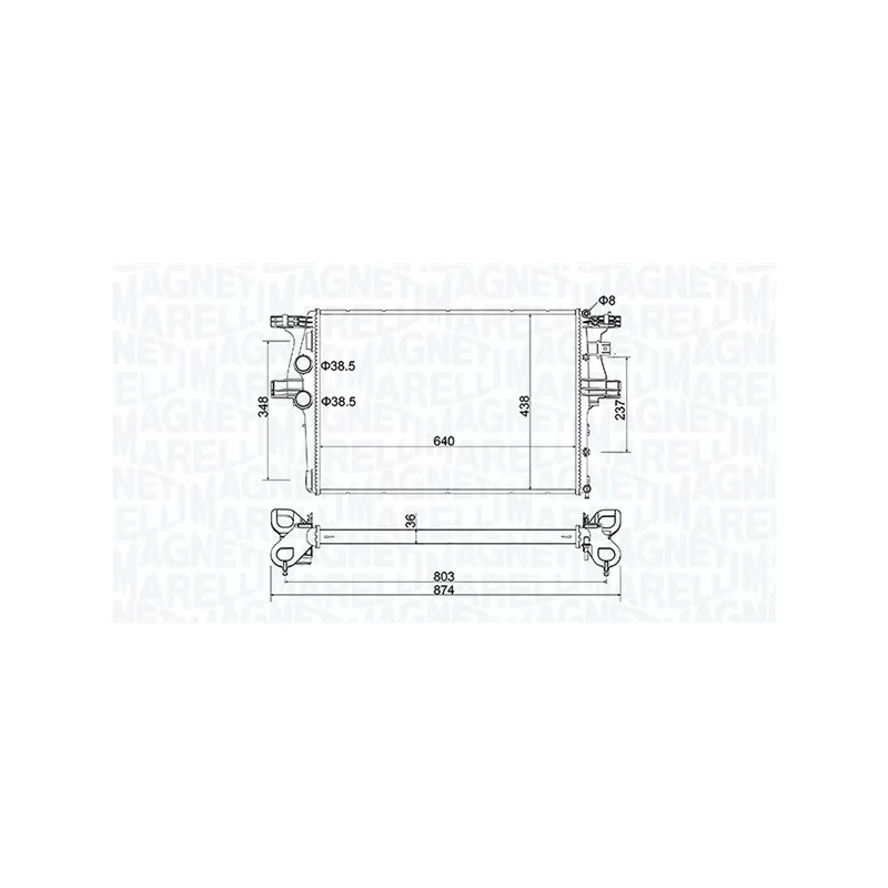 Radiateur, refroidissement du moteur MAGNETI MARELLI 350213204600