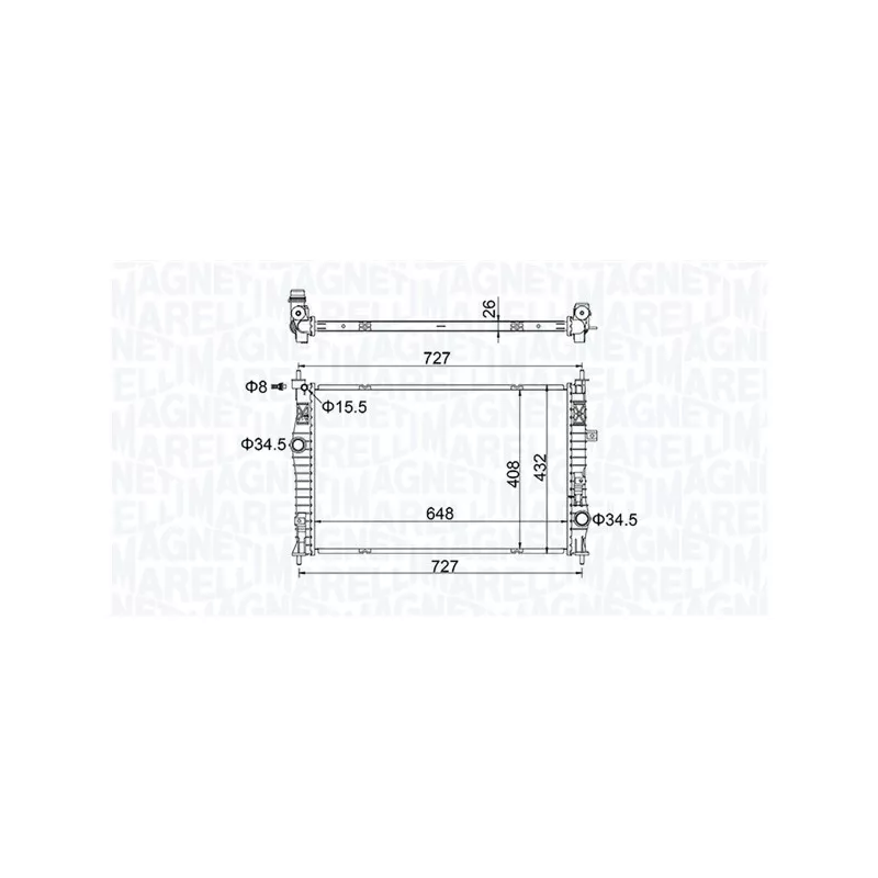 Radiateur, refroidissement du moteur MAGNETI MARELLI 350213207200