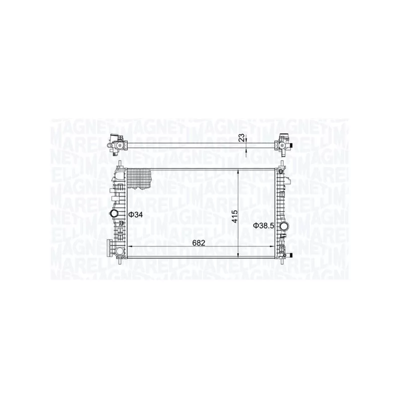 Radiateur, refroidissement du moteur MAGNETI MARELLI 350213207100