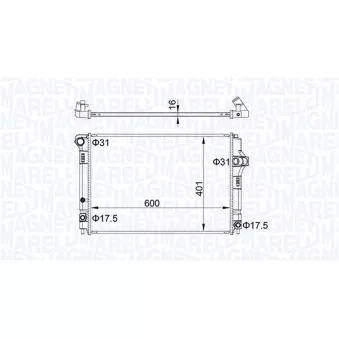 Radiateur, refroidissement du moteur MAGNETI MARELLI 350213208300