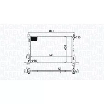 Radiateur, refroidissement du moteur MAGNETI MARELLI 350213207700