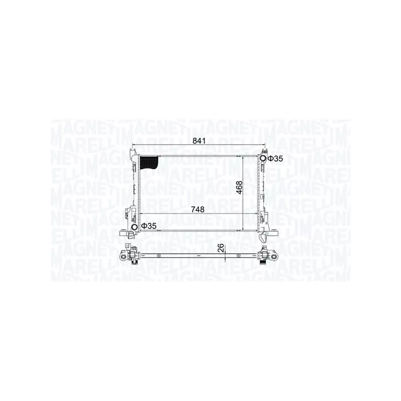 Radiateur, refroidissement du moteur MAGNETI MARELLI 350213207700