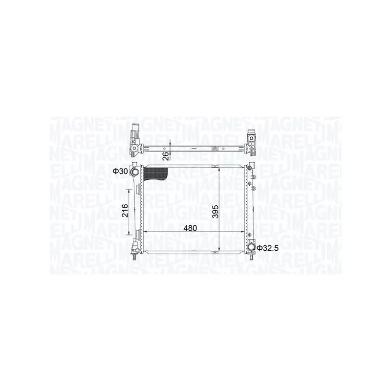 Radiateur, refroidissement du moteur MAGNETI MARELLI 350213209200