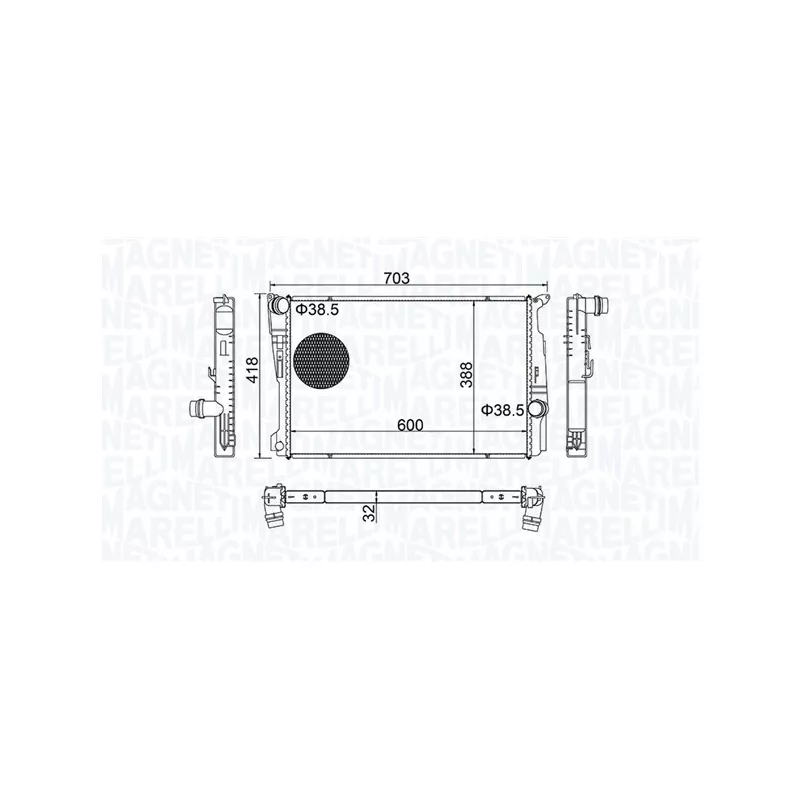 Radiateur, refroidissement du moteur MAGNETI MARELLI 350213209100